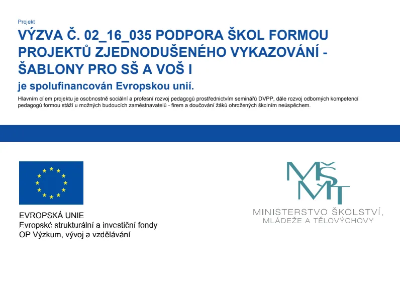 Obrazový materiál projektu Výzva 02-18-065 a 02-16-035 – 1.