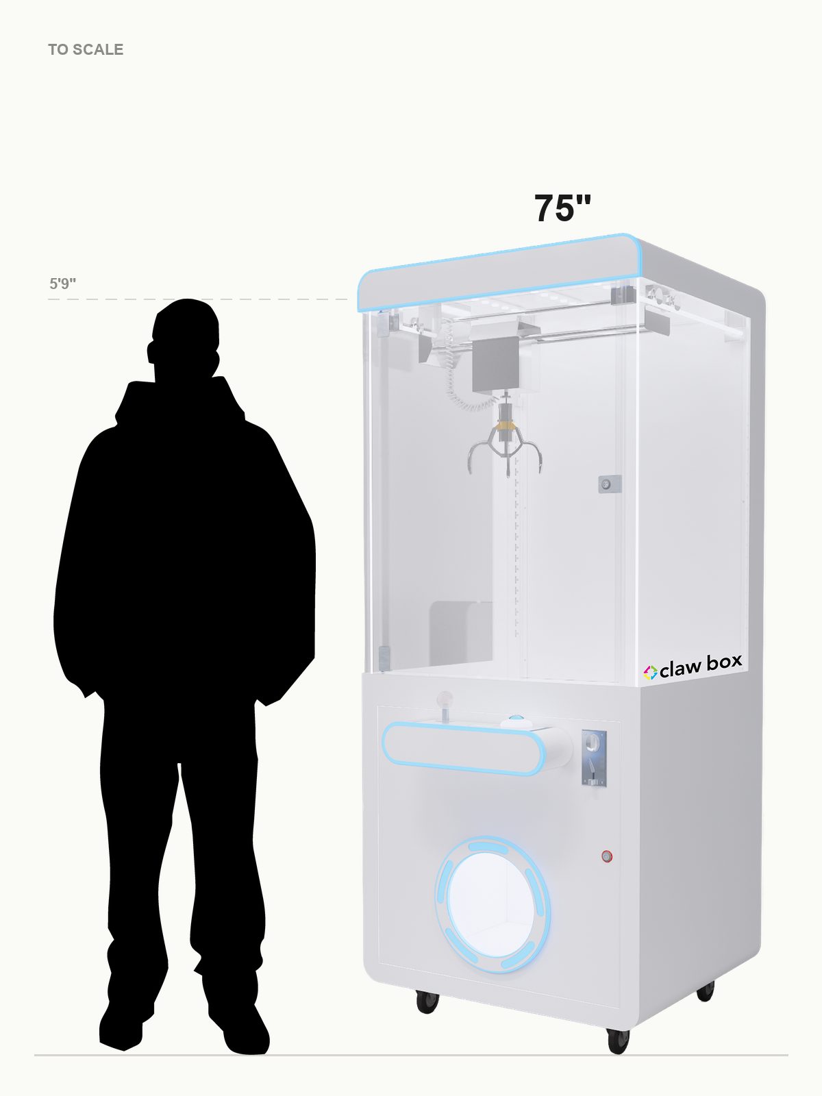 Standard shown to scale next to a person