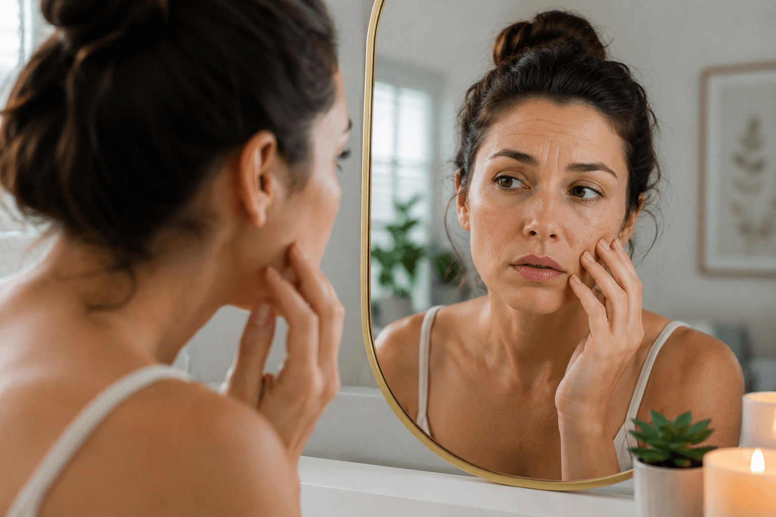 Client receiving a personalized skincare treatment consultation at a med spa in Haymarket, Virginia