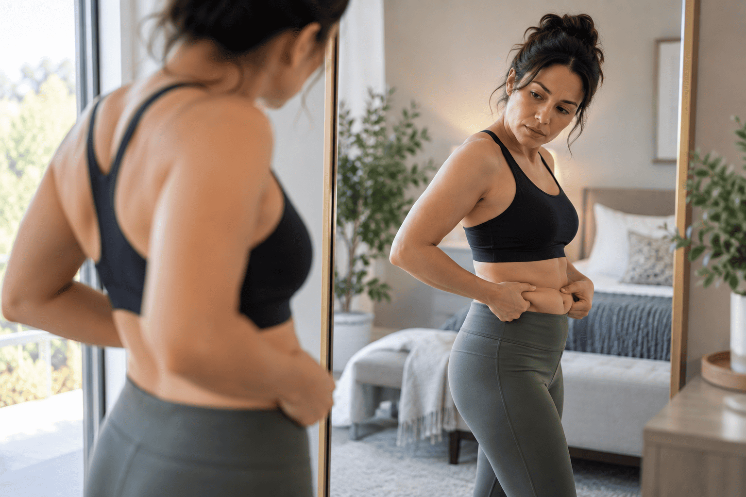 Consultation for liposuction candidacy at a med spa in Haymarket, Virginia