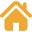 Orange house-shaped home icon silhouette.