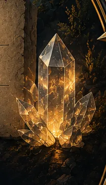 Crystal formations emerging from stone symbolizing the hidden strengths, opportunities, and unique value already present within a business waiting to be discovered.