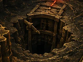 A mine entrance representing the search for hidden business value, encouraging explorers to look beneath the surface where the greatest opportunities are often discovered.