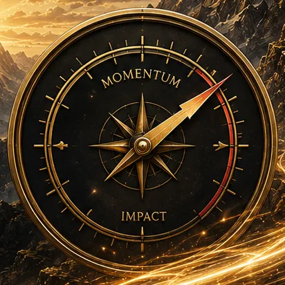 A compass representing sustained direction, helping explorers remain aligned with their long-term vision while building lasting business momentum.