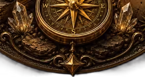 Stepping stones at the Threshold of Clarification representing the importance of standing where your business is today before looking ahead. The symbol encourages explorers to pause, gather perspective, and establish a clear starting point before moving forward.