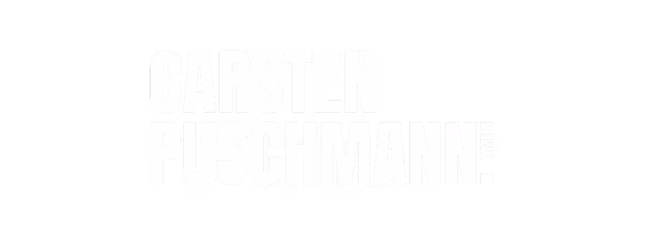 White bold text on black background reading 'CARSTEN PUSCHMANN GMBH'.