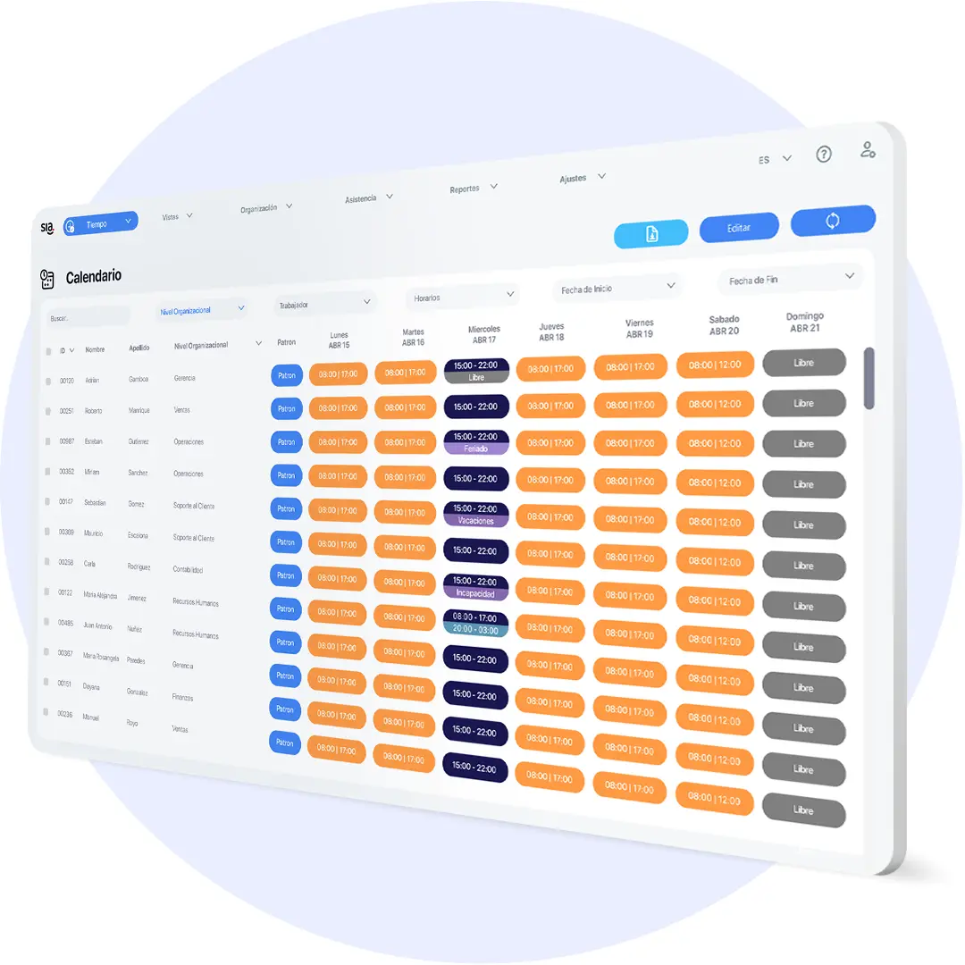 calendario sia