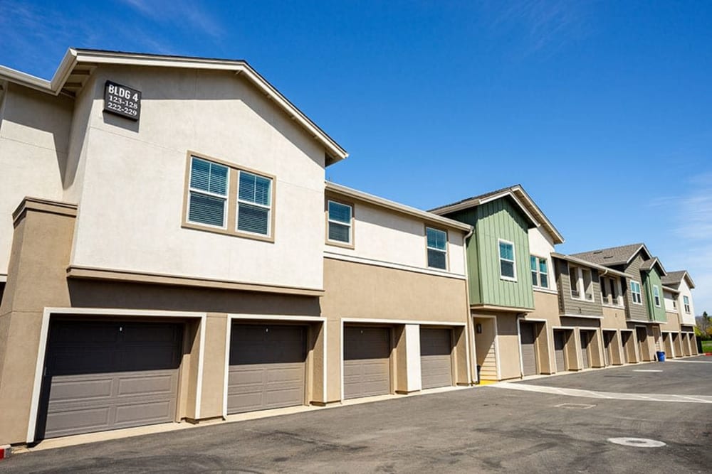 Exterior of homes with garages