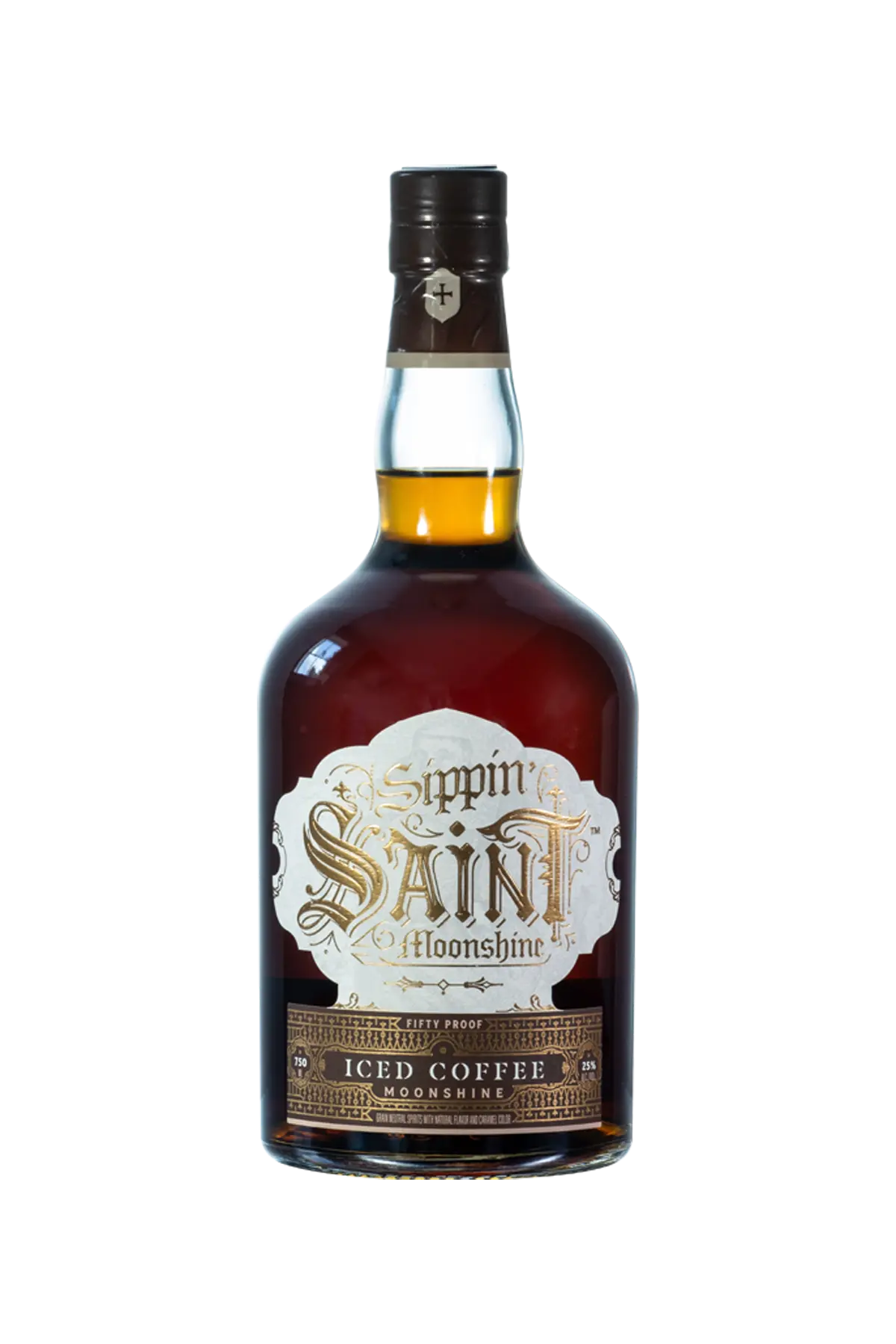 Sippin’ Saint Iced Coffee Moonshine blends bold coffee flavor with smooth Southern moonshine for a rich, energizing s...