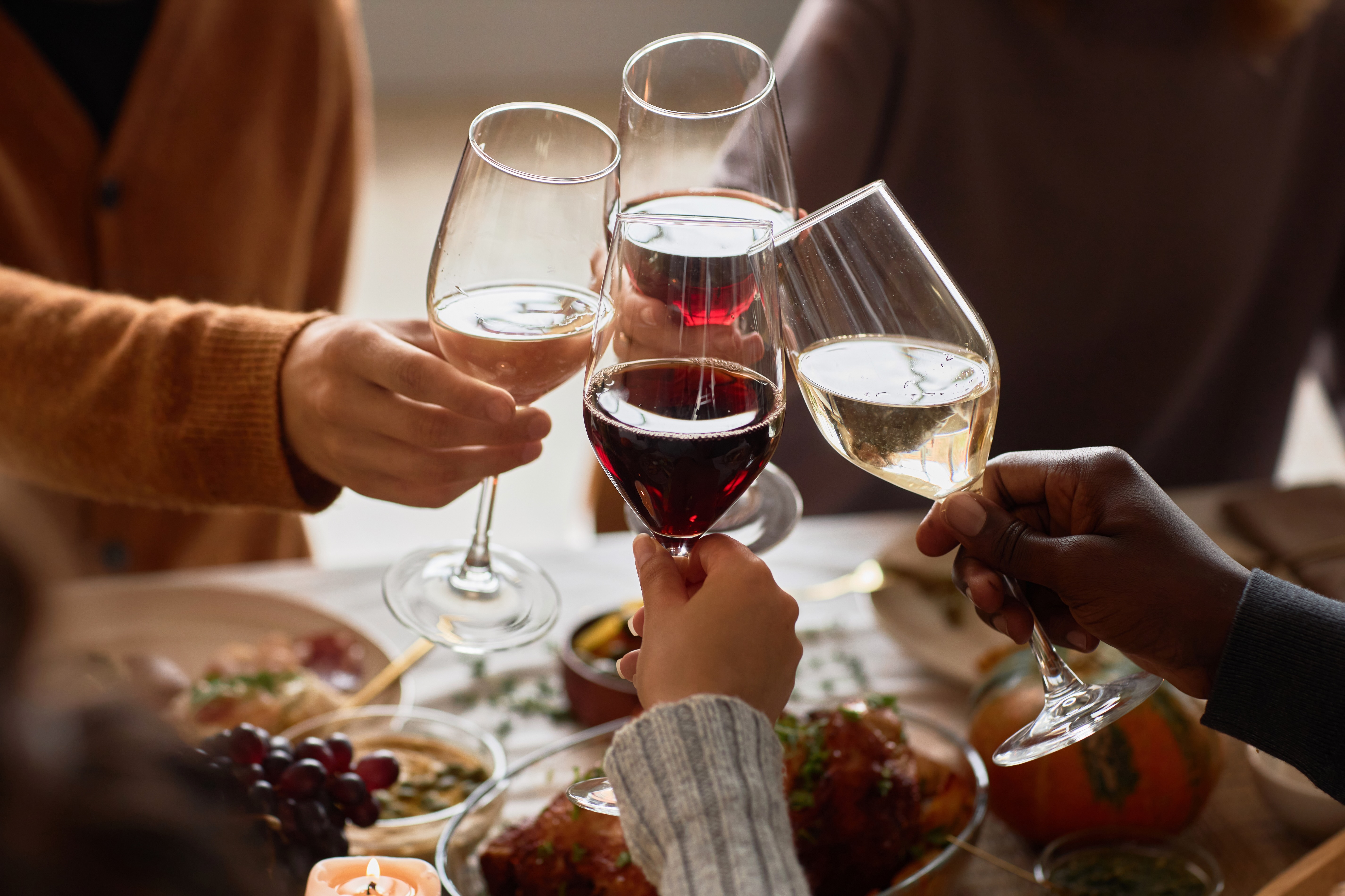 wine glasses stock image