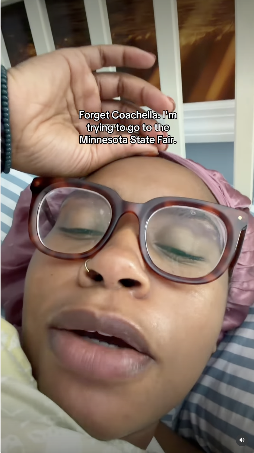 Screenshot of Sierra Reece saying "Forget Coachella. I'm trying to go to the Minnesota State Fair."