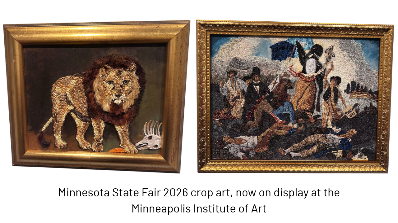 Minnesota State Fair 2026 crop art, now on display at the Minneapolis Institute of Art