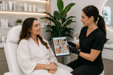 Provider administering an injectable treatment at a medspa in Orlando, Florida
