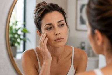 Woman receiving dermal filler injections for facial volume loss at a med spa in Orlando, Florida