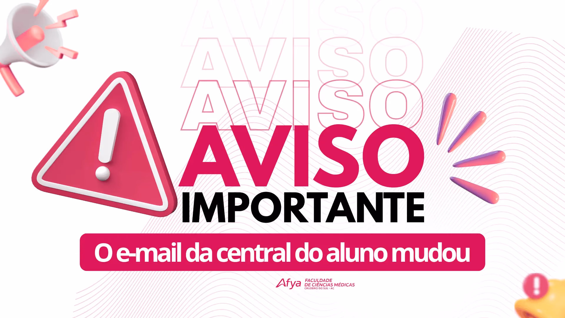 Central do Aluno da Afya Cruzeiro do Sul tem novo endereço de e-mail