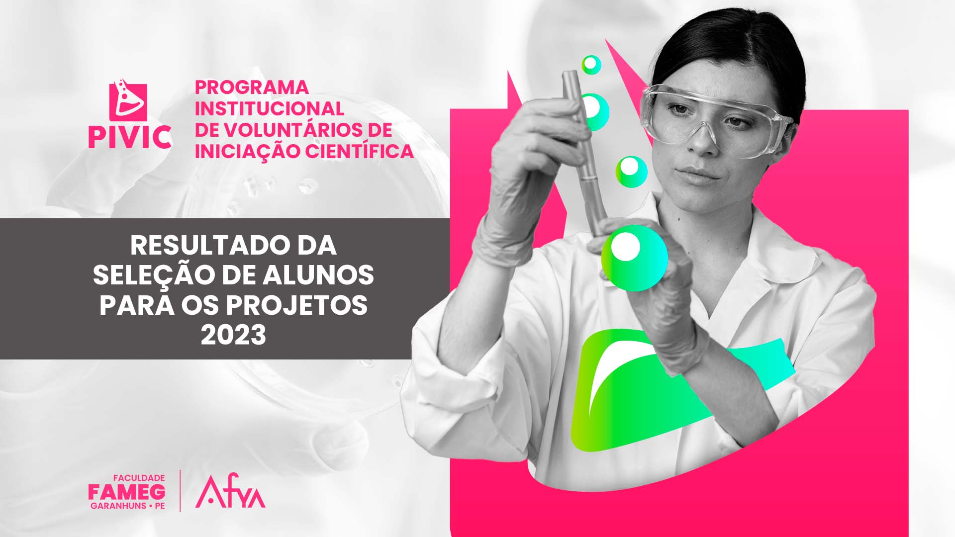 PIVIC 2023: Confira o resultado da seleção de alunos para os projetos 2023