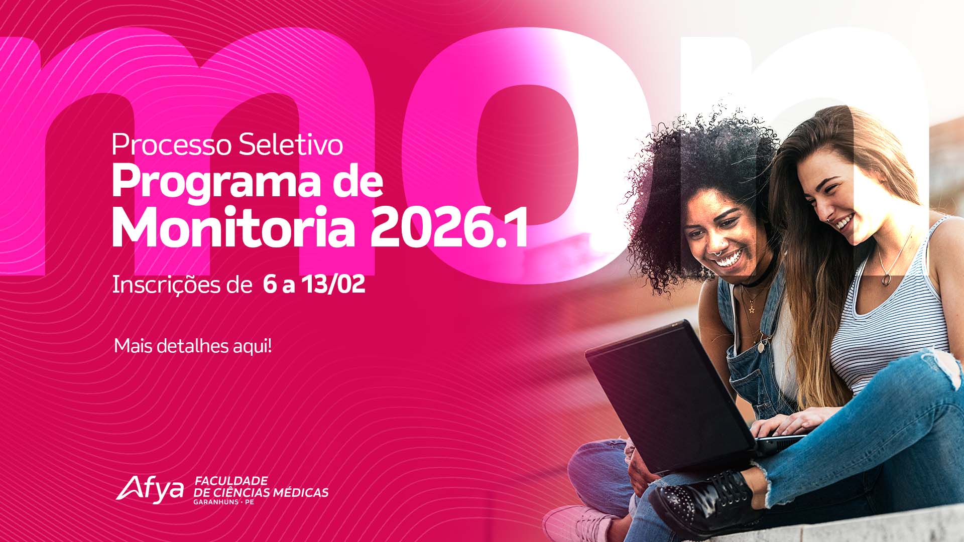Afya Garanhuns abre inscrições para Programa de Monitoria Acadêmica 2026.1