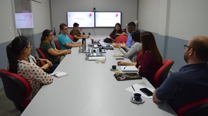 Reunião com representantes da Secretaria Municipal de Saúde