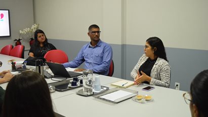 Reunião com representantes da Secretaria Municipal de Saúde
