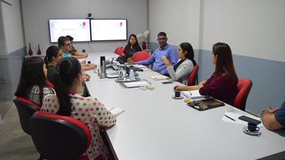 Reunião com representantes da Secretaria Municipal de Saúde
