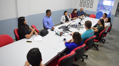 Reunião com representantes da Secretaria Municipal de Saúde