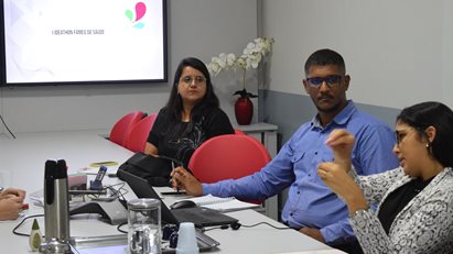 Reunião com representantes da Secretaria Municipal de Saúde