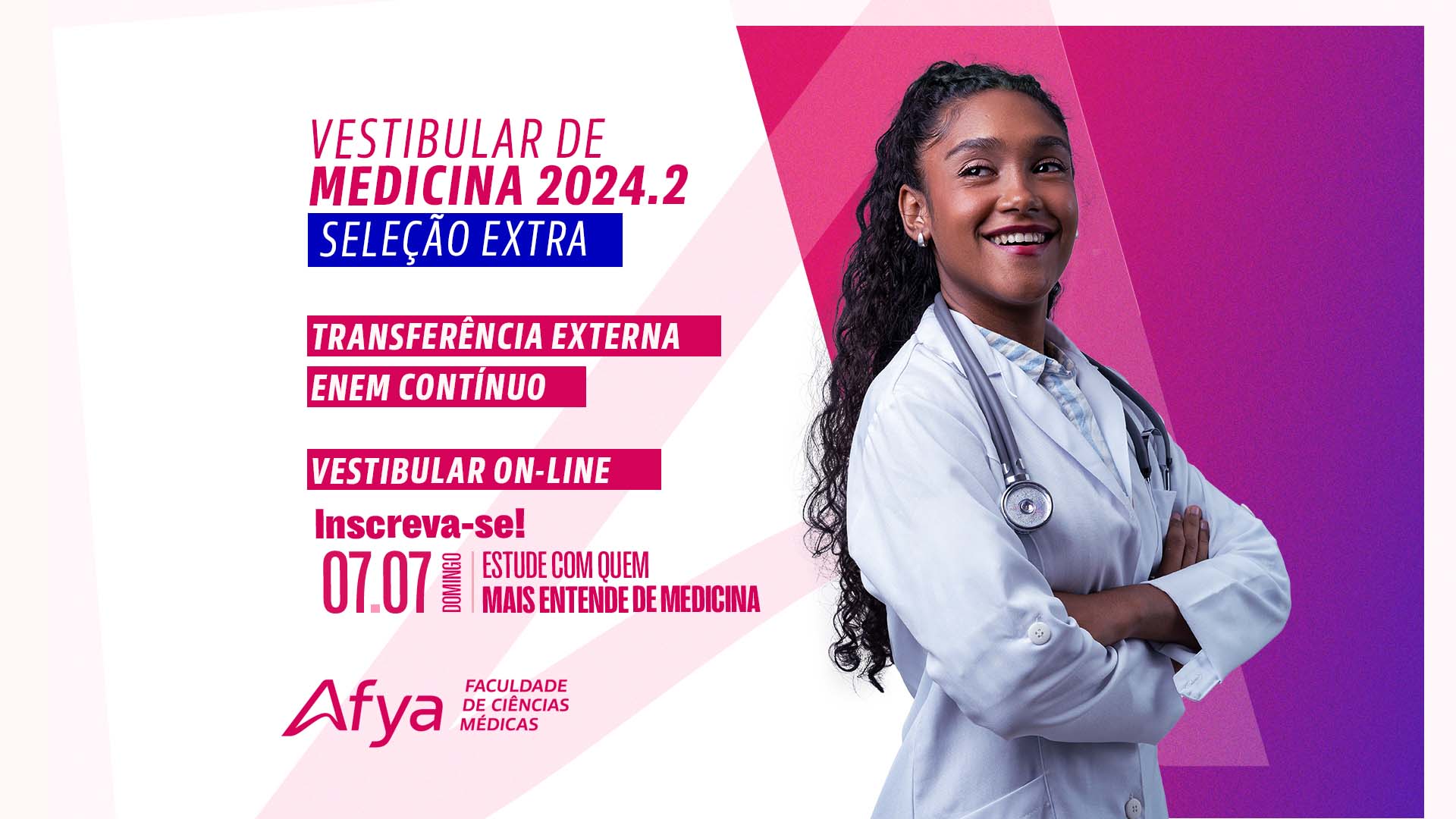 Afya Garanhuns abre inscrições para Vestibular Extra, Transferência Externa e Enem, para ingresso em 2024.2