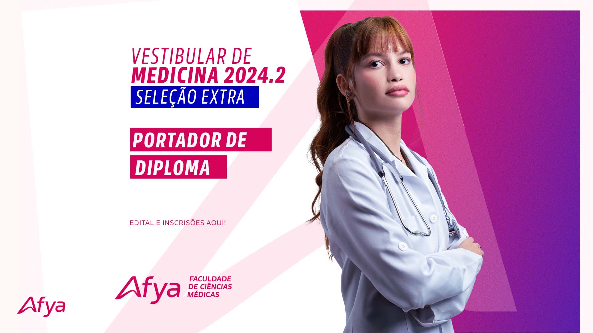 Portador de Diploma 2024.2: inscrições abertas. Confira o edital e participe!