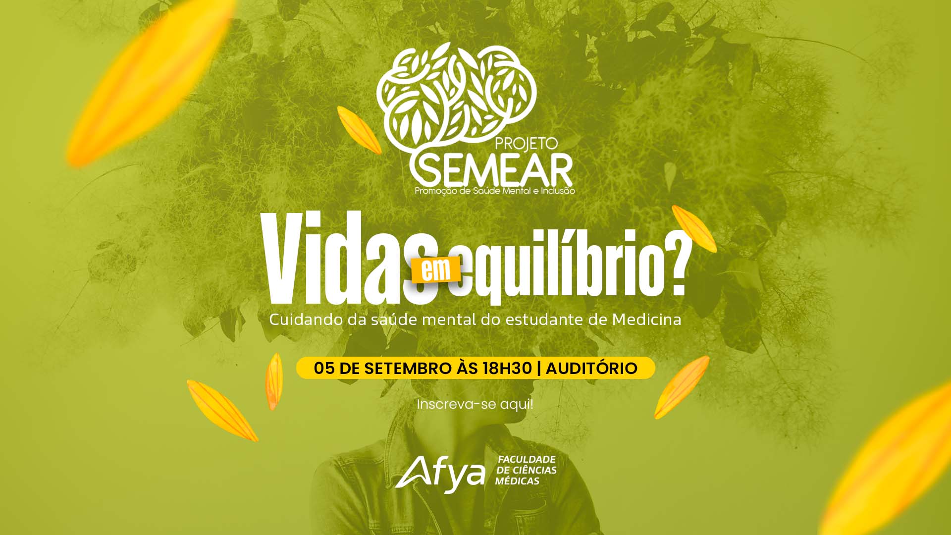 Projeto Semear: evento promove conscientização sobre Saúde Mental no Setembro Amarelo. Inscreva-se e participe!