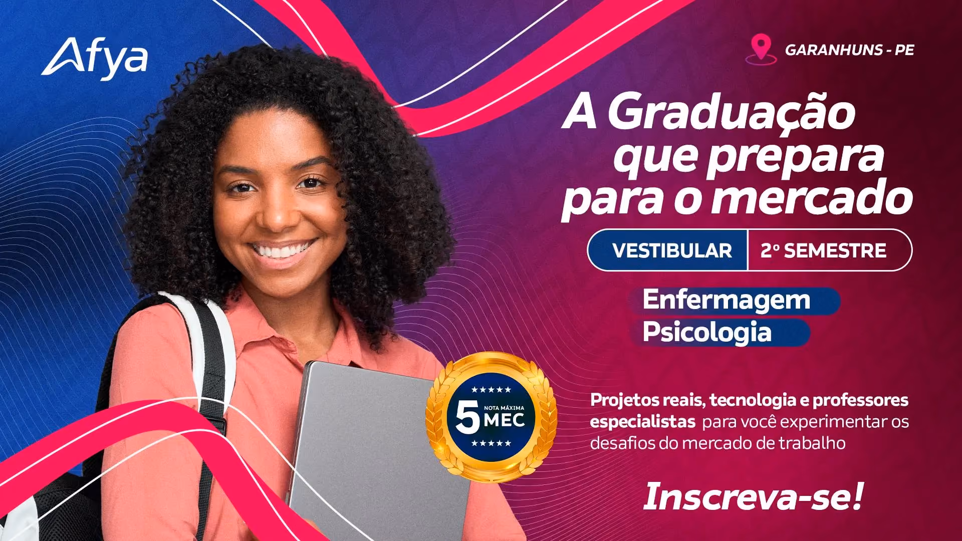Afya Garanhuns lança novos cursos presenciais de Enfermagem e Psicologia e amplia oportunidades na área da saúde