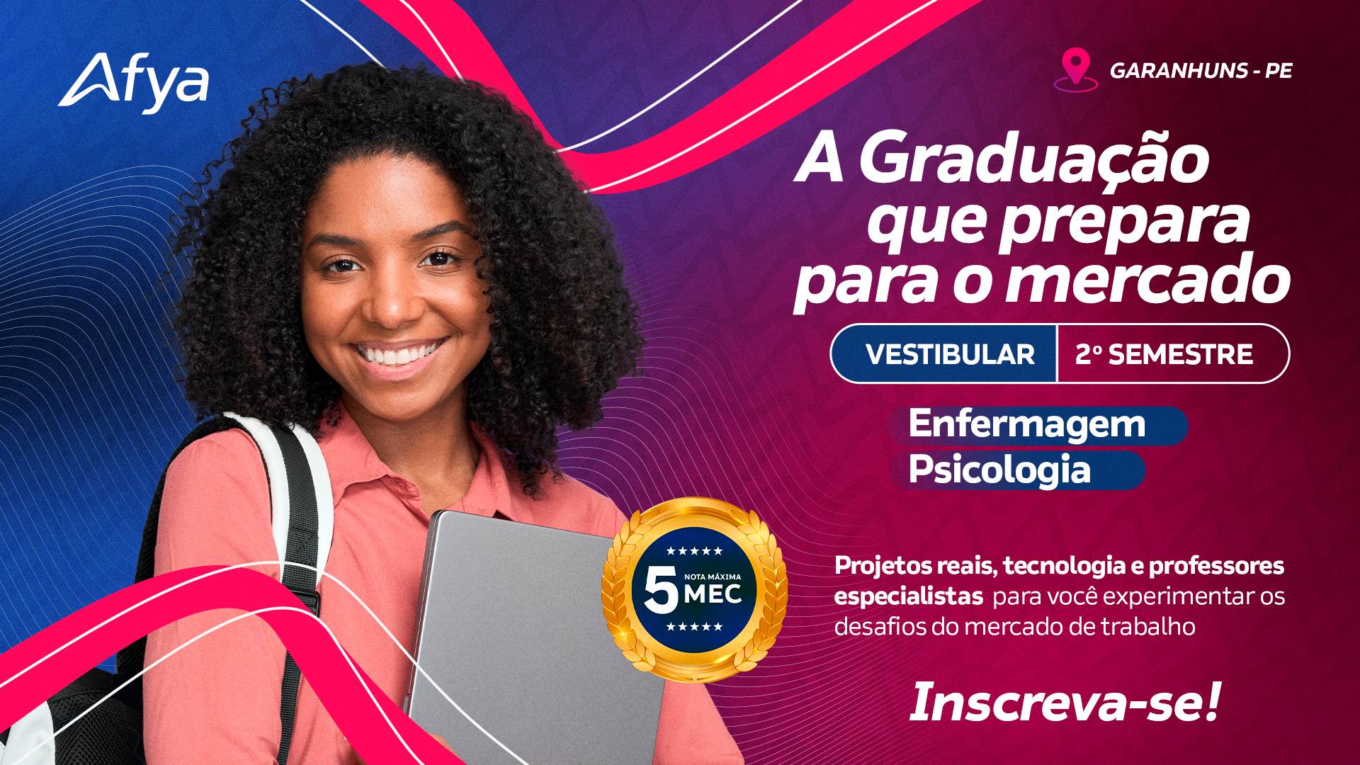 Afya Garanhuns lança novos cursos presenciais de Enfermagem e Psicologia e amplia oportunidades na área da saúde