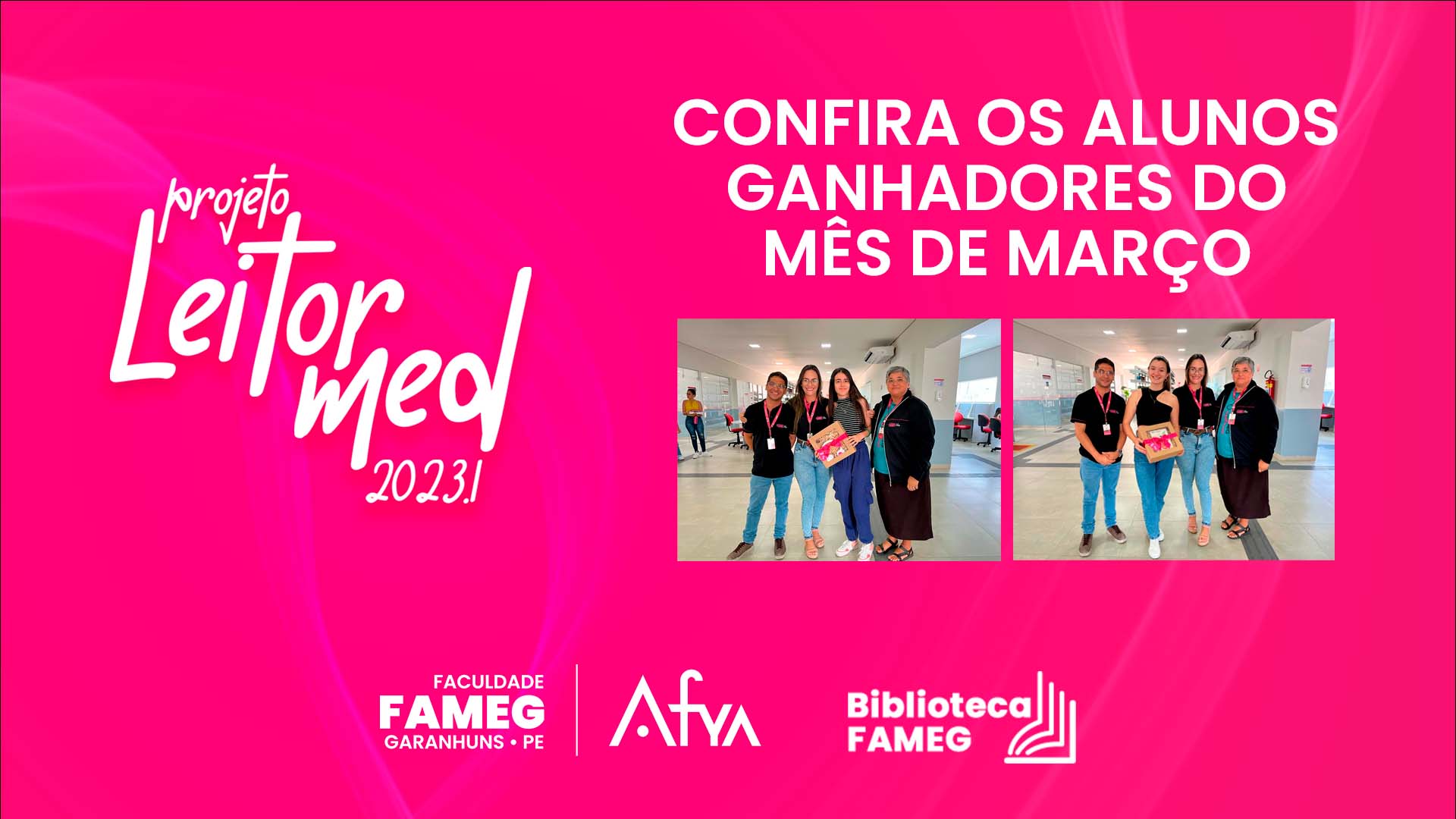 Leitor Med 2023.1: confira as alunas que mais utilizaram a plataforma Minha Biblioteca no mês de maço