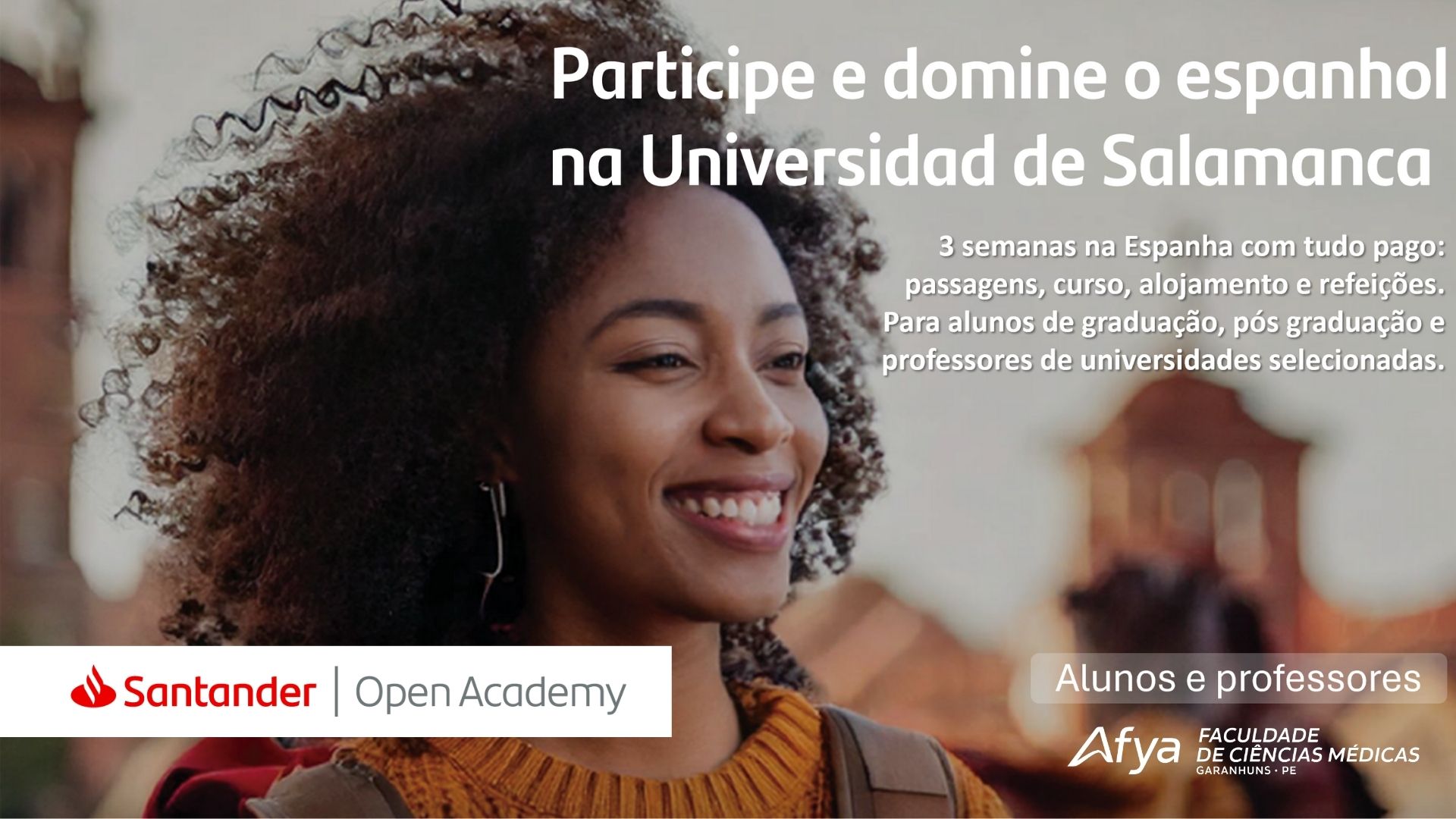 Programa Santander Top España 2026 abre inscrições para alunos e docentes da Afya