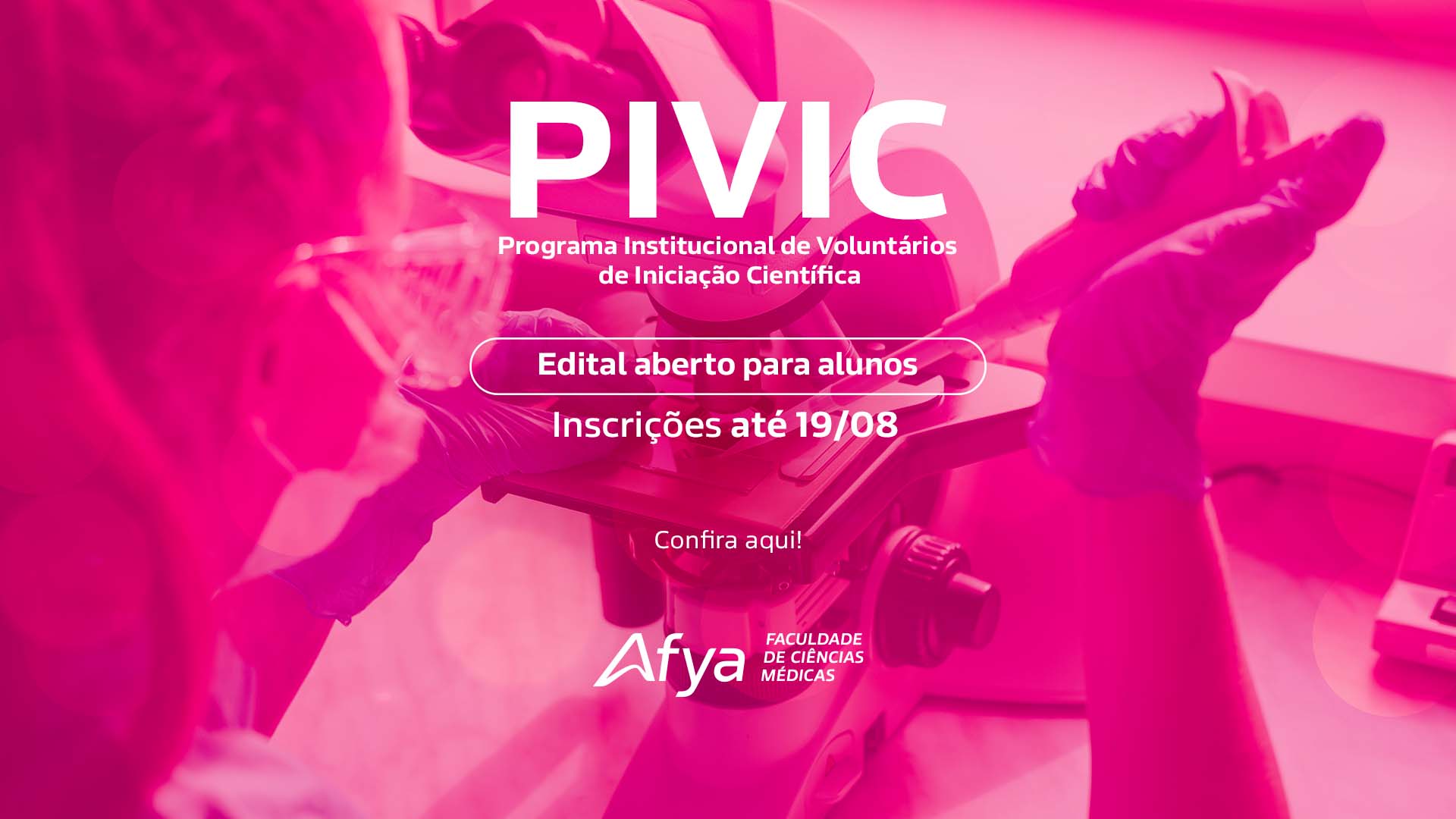 PIVIC 2024: estão abertas as inscrições de alunos para Projetos de Iniciação Científica