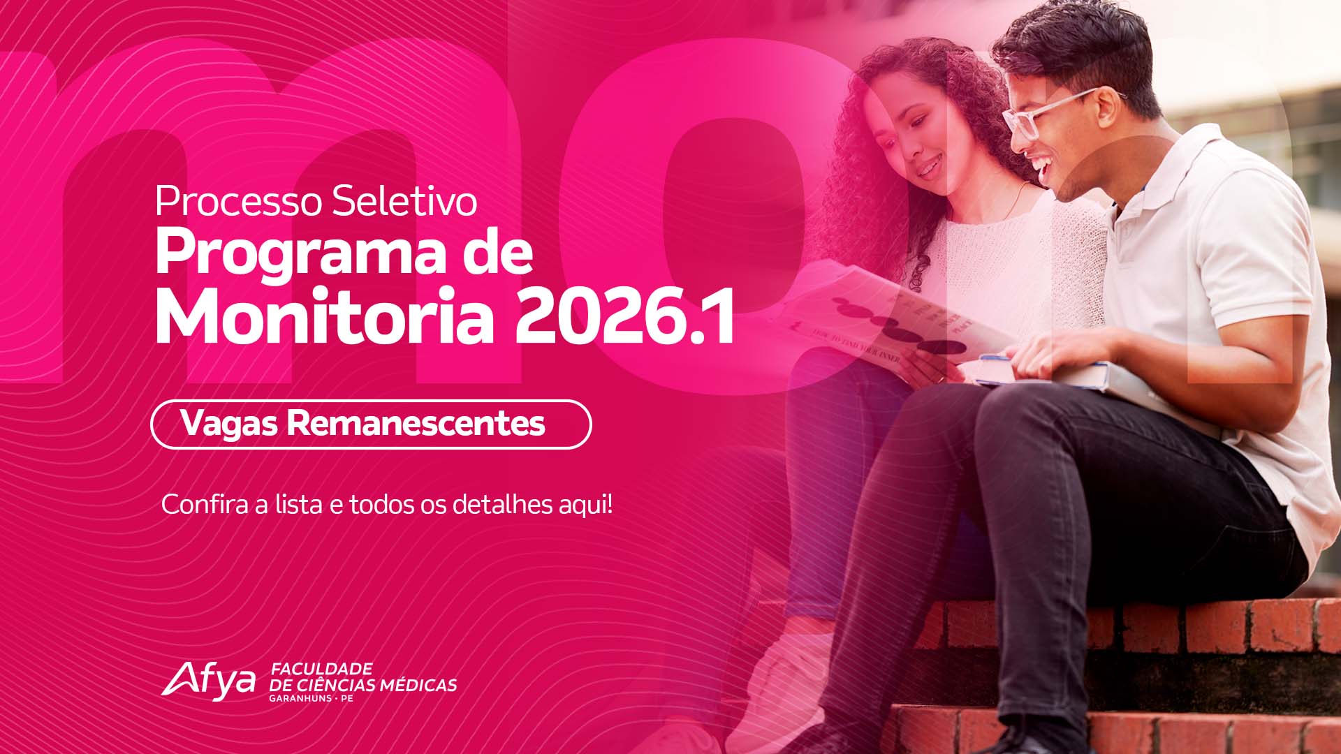 Afya Garanhuns divulga remanejamento do Processo Seletivo de Monitoria 2026.1