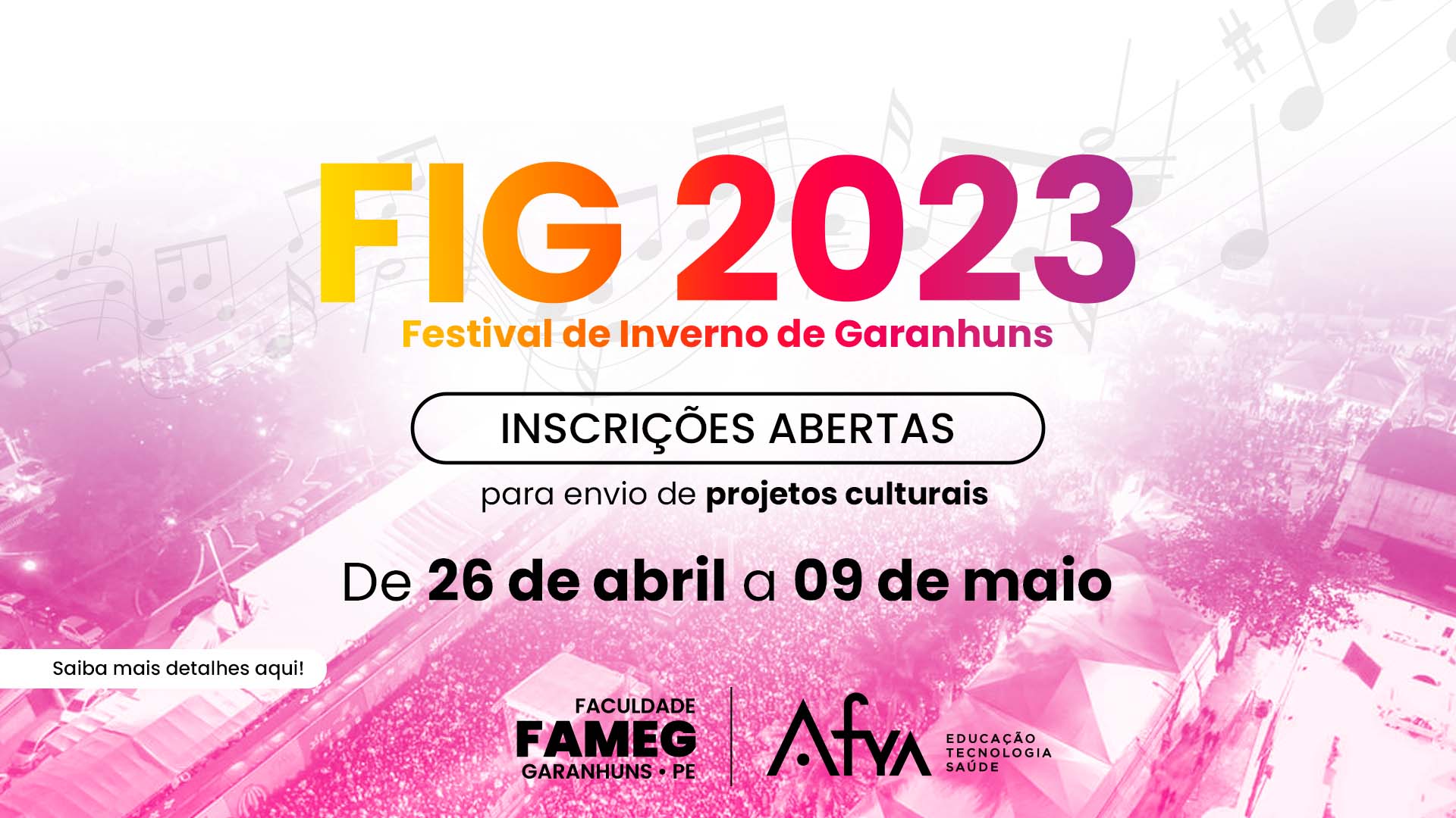 Festival de Inverno de Garanhuns está com inscrições abertas para artistas enviarem suas propostas