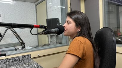 Entrevista de alunos à Rádio Marano FM