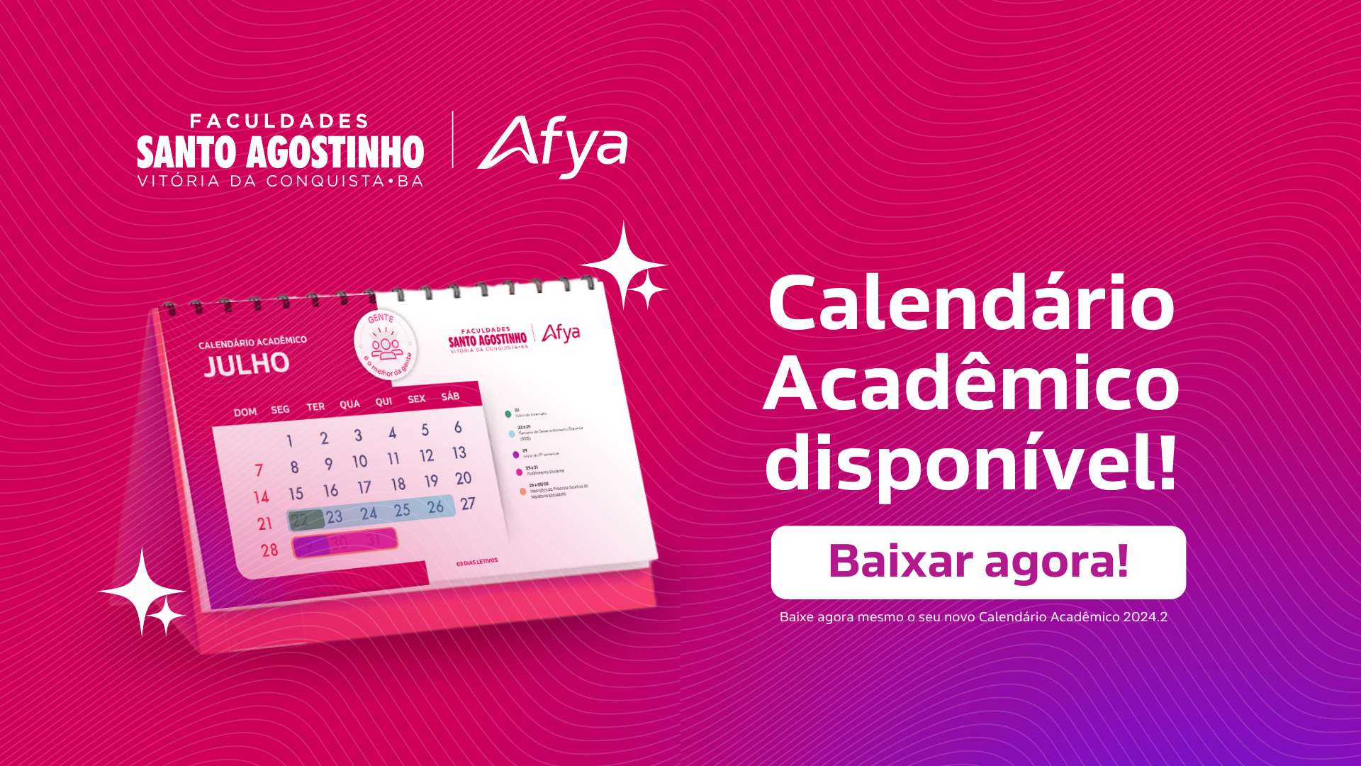 Calendário Acadêmico 2024.2 disponível!