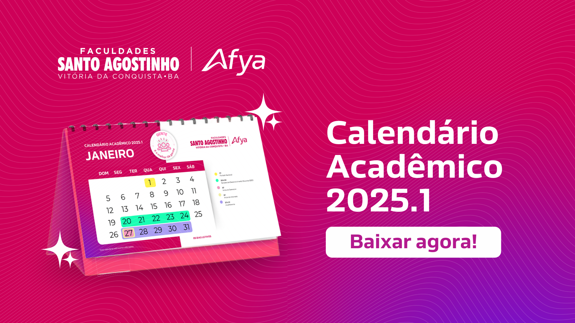 Calendário Acadêmico 2025.1 disponível!
