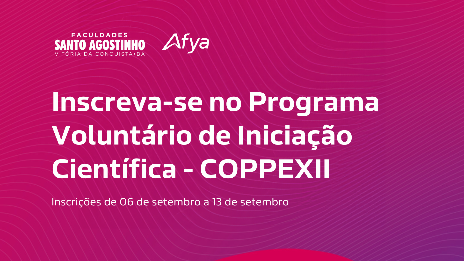 Convocação para Programa Voluntário de Iniciação Científica