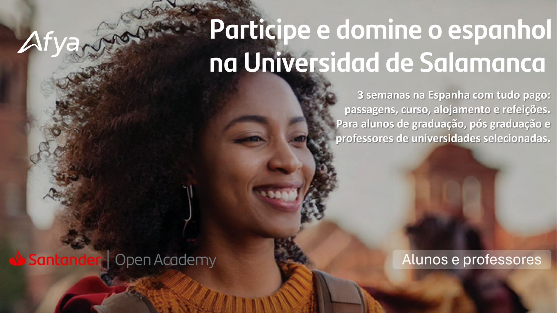 Afya lança edital para intercâmbio internacional na Espanha em parceria com o Santander