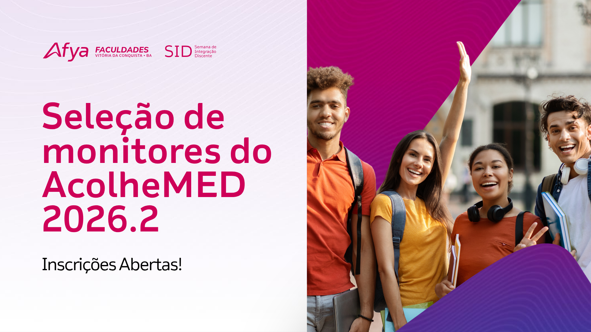 Afya Vitória da Conquista abre inscrições para seleção de monitores do AcolheMED 2026.2