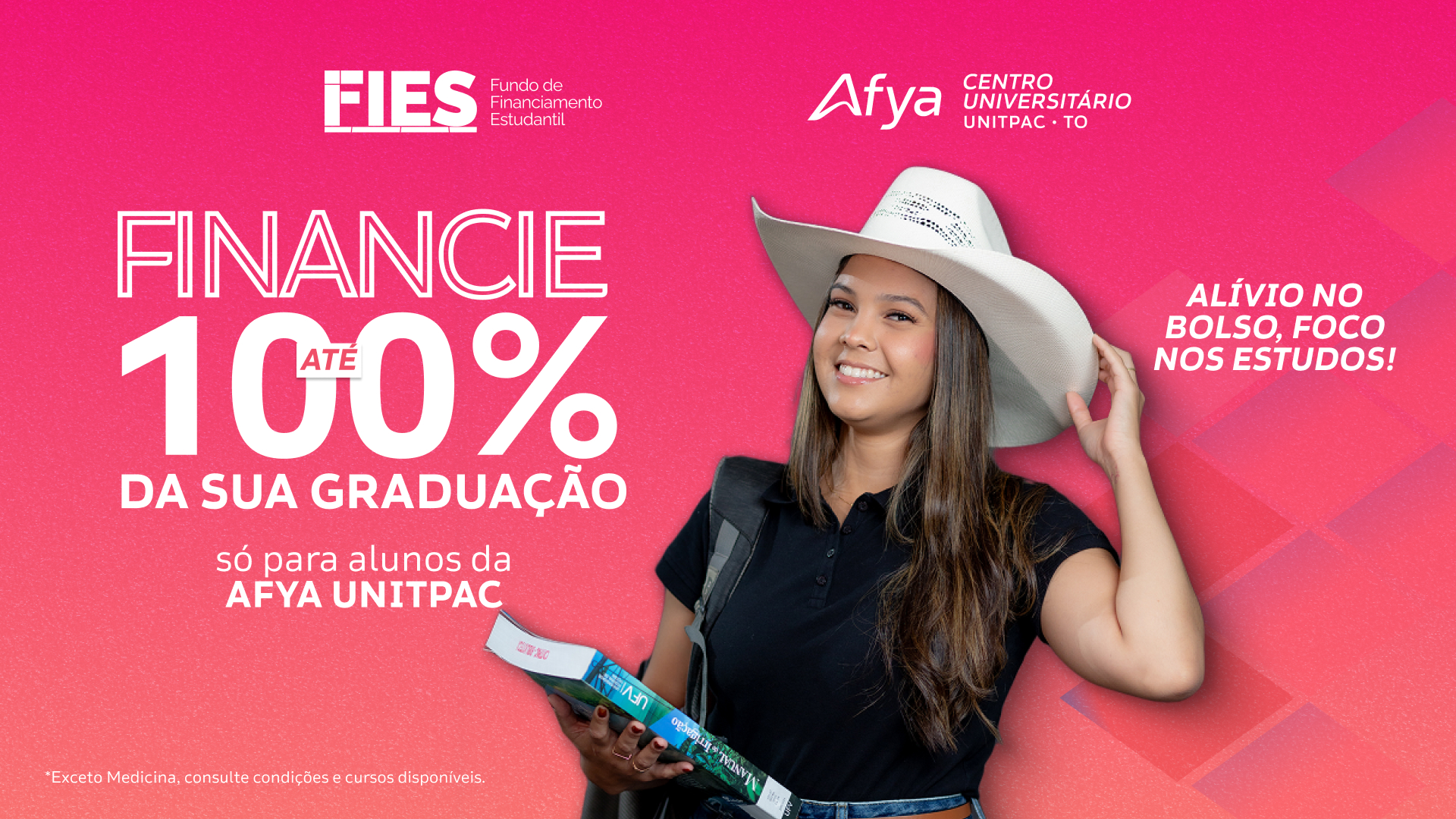 Financie até 100% da sua graduação com as vagas remanescentes do FIES exclusivo para alunos da Afya Unitpac