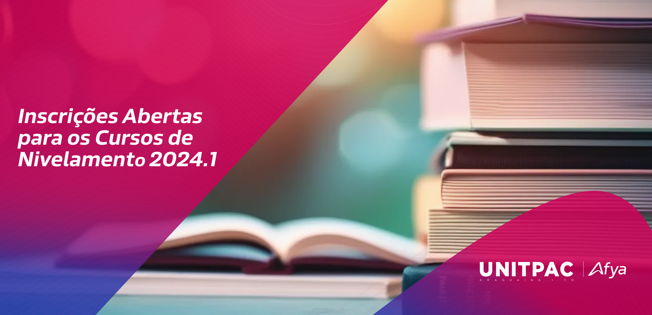 Inscrições abertas para os cursos de nivelamento 2024.1