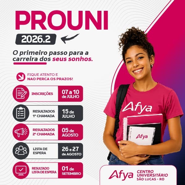 Inscrições para o PROUNI 2026.2.