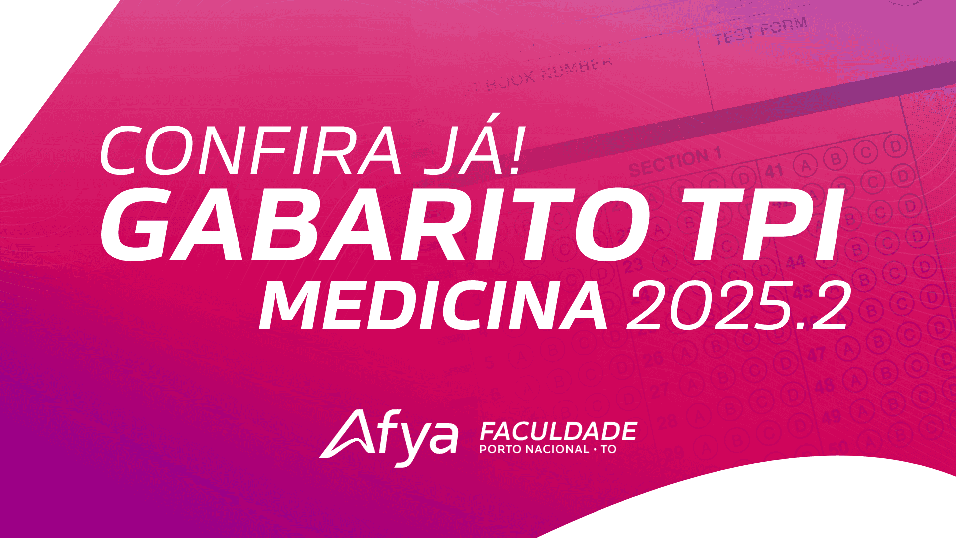 Confira já seu gabarito - TPI Medicina 2025.2