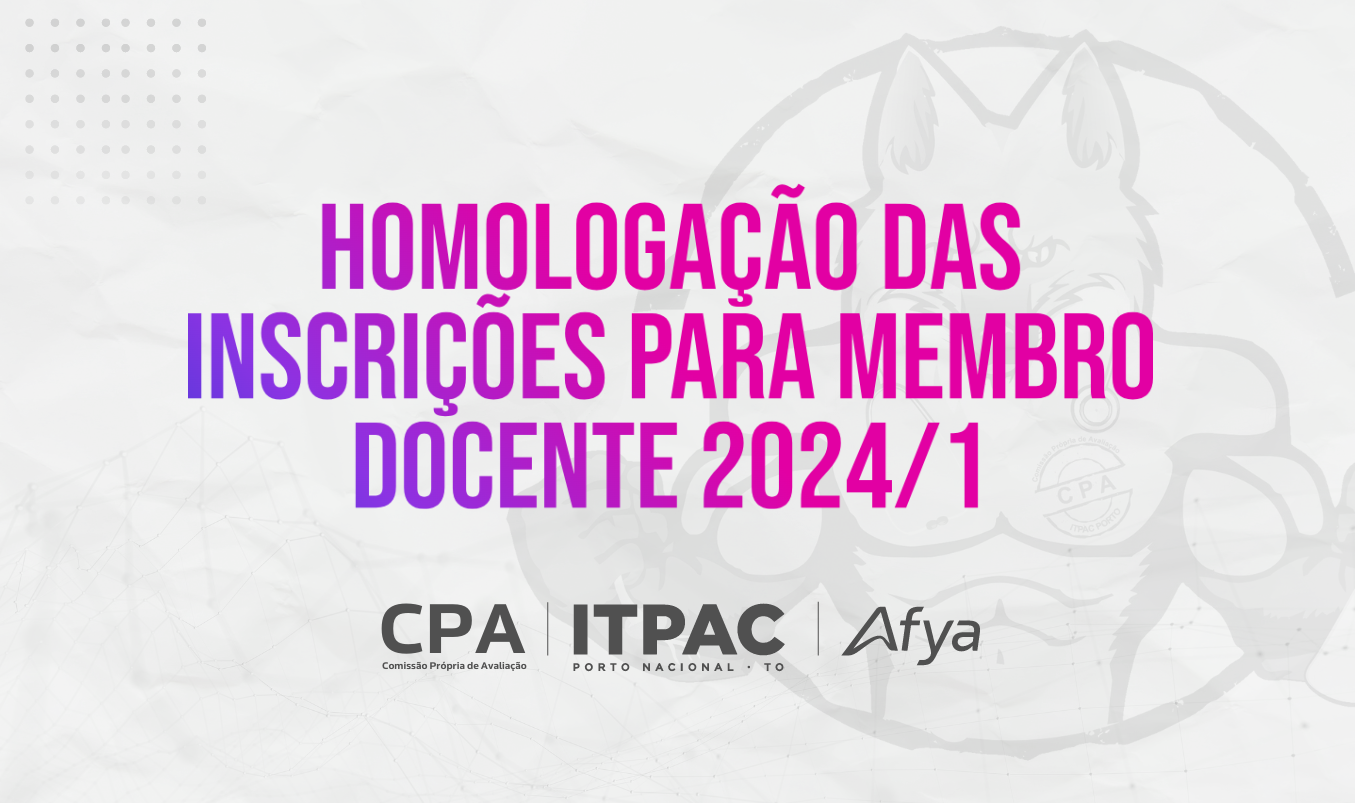 Homologação das Inscrições para Membro docente 2024.1