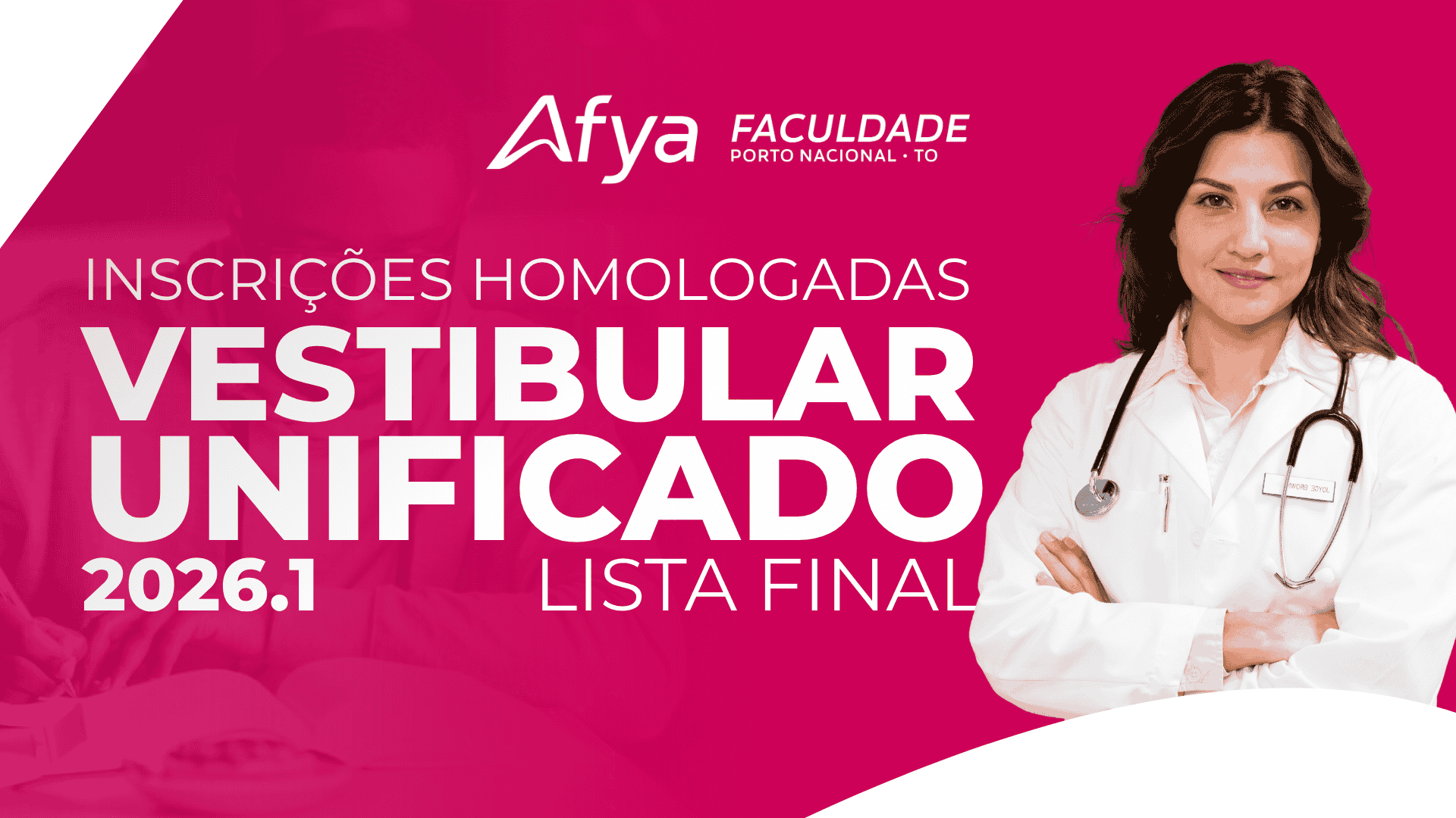Inscrições homologadas - vestibular unificado 2026.1 (Lista final)