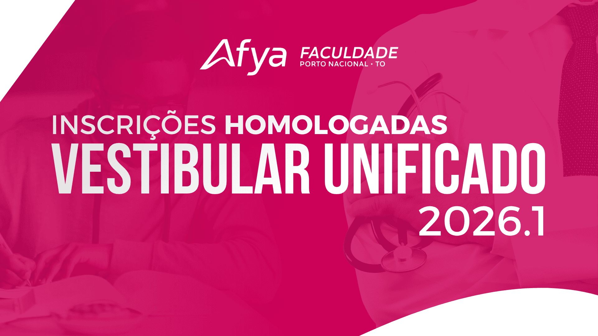 Lista de candidatos com inscrições homologadas para o processo seletivo do curso Medicina - modalidade vestibular unificado prova online