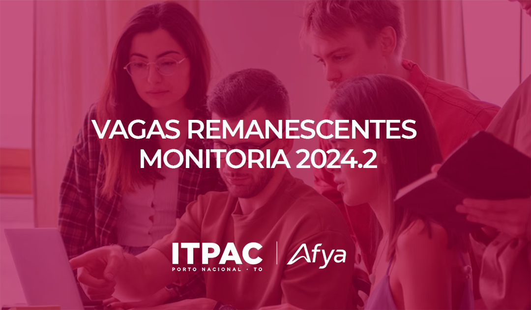Vagas remanescentes monitoria 2024.2